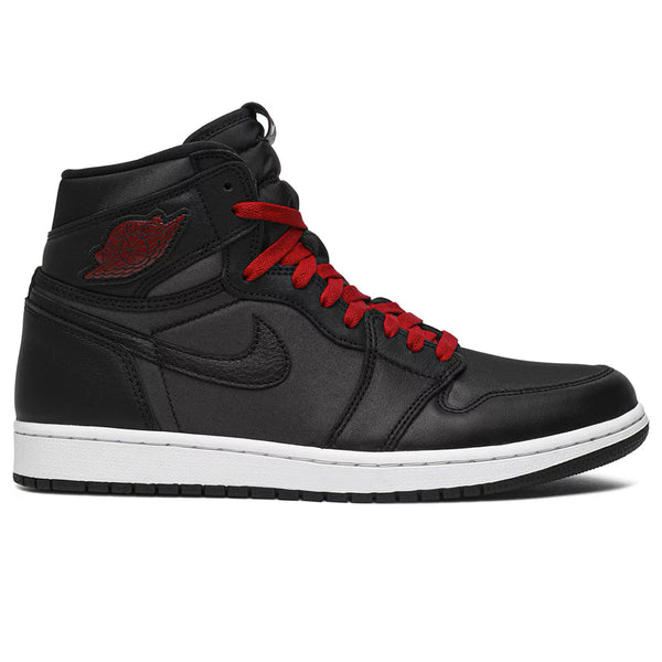 JORDAN 1 RETRO HIGH ‘BLACK SATIN GYM RED’