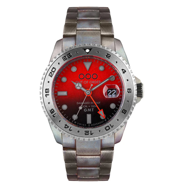 GMT MOSCOW WATCH BY OUT OF ORDER - 44MM, SAPPHIRE CRYSTAL, STAINLESS STEEL