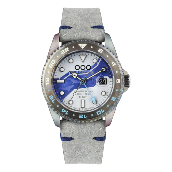 GMT JUNEAU WATCH BY OUT OF ORDER - 44MM, SAPPHIRE CRYSTAL, STAINLESS STEEL